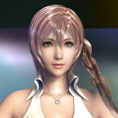 Final Fantasy 13 Oyun modelinde kız 3d modeli 0045