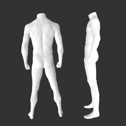 Sport mannelijke mannequins zonder hoofd 3D-printmodel