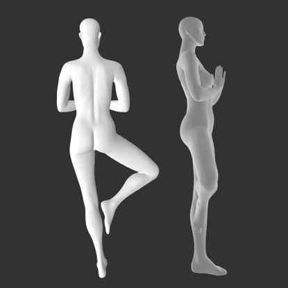 Female Yoga Mannequins 3d printing model