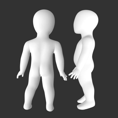 Standing Infant Baby 3d printing model