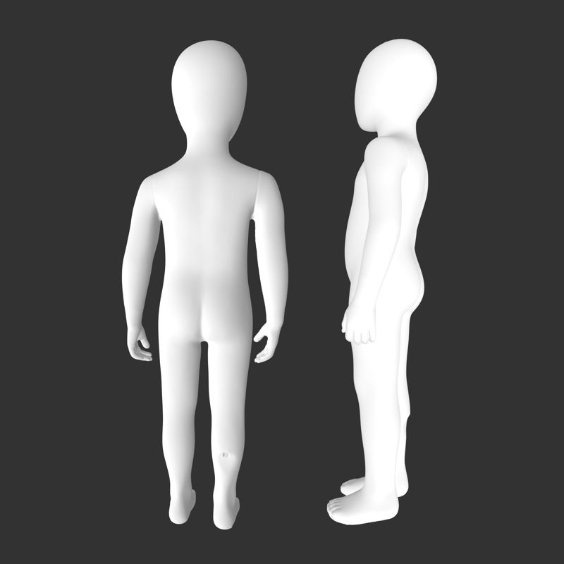Modelo de impresión 3d de niño de pie