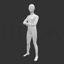 Child cross arms over the chest 3d printing model