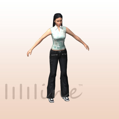 Sportos nő 3D-s modell 0084