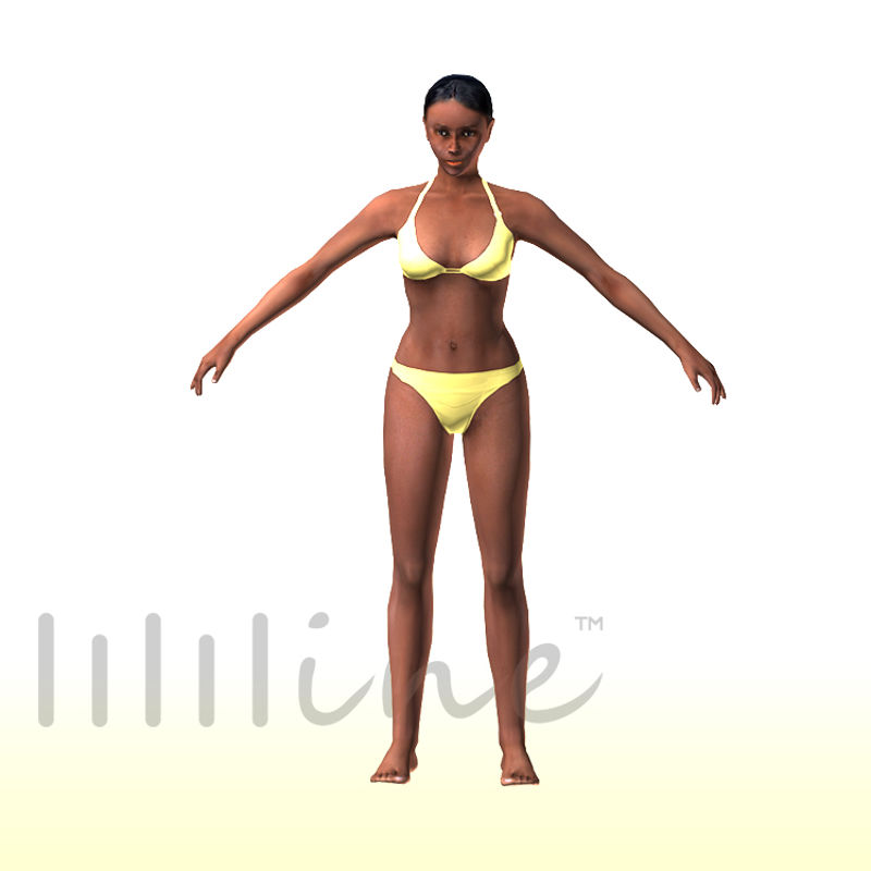 Sexy Bikini Girl Modello 3D 0083