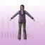 Vrouw in casual 3D-model 0079