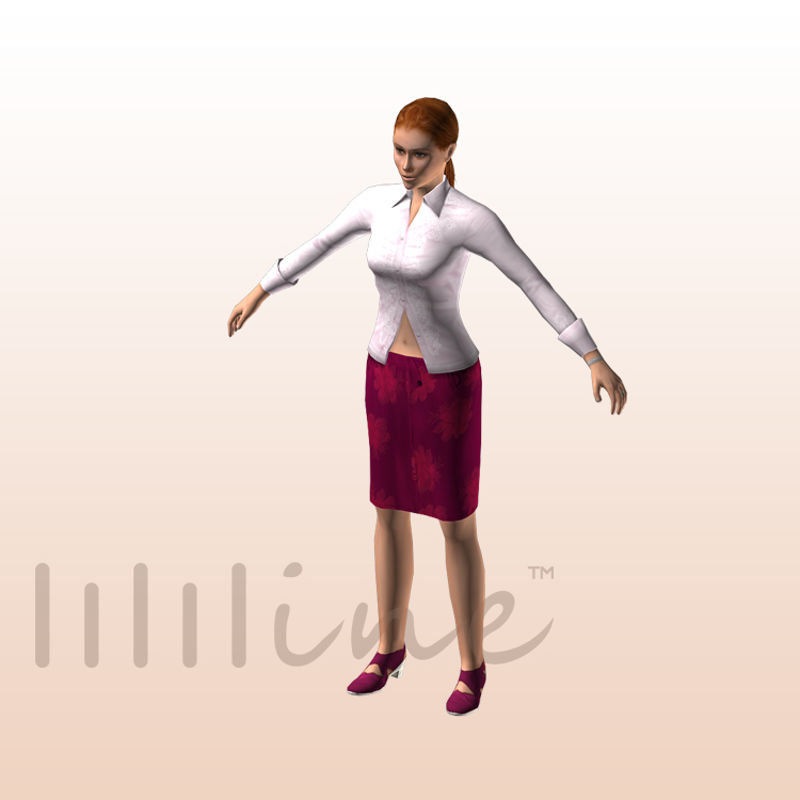 Woman in Casual 3D Model 0073
