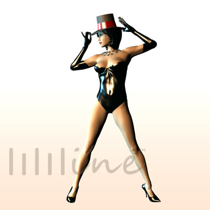 Seksi Kadın Dansçı 3D Model 0061