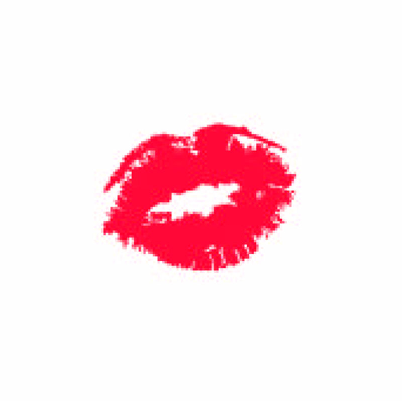 Vector file of lip print big red lips