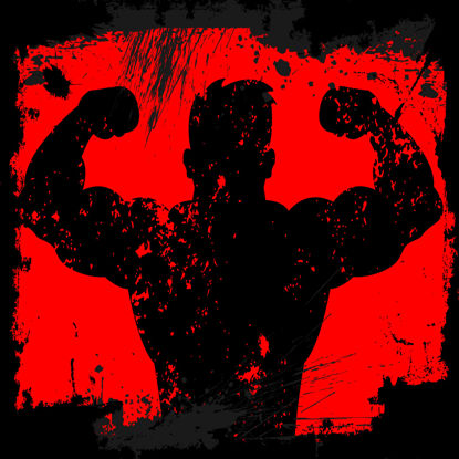 Muscle man bodybuilding power eps vector