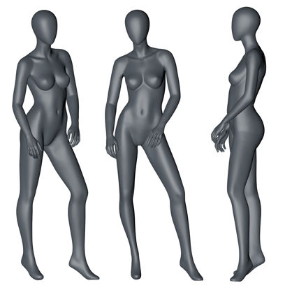 عارضة أزياء أنثى شكل الجسم النموذجي 3d الطباعة