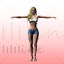 Long Golden Hair Beauty Model 3D Model 0052