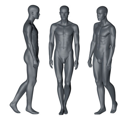 Sports standing male mannequin 3d printing model