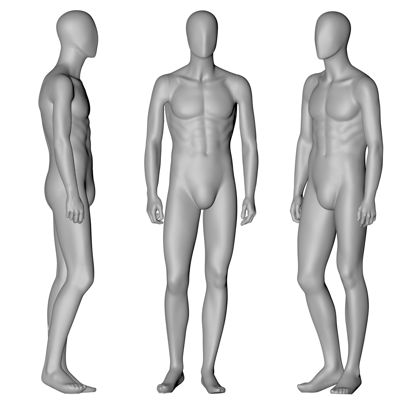 Модни мушки манекенски апстрактни модел 3Д штампања лица