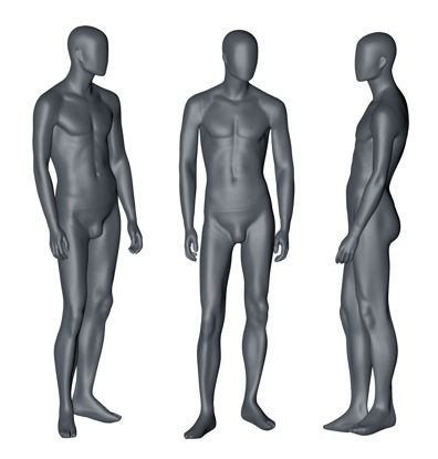 Mode mannelijke etalagepop geen gezicht 3D-afdrukken model