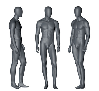Mannelijke etalagepop geen gezicht 3D-afdrukken model