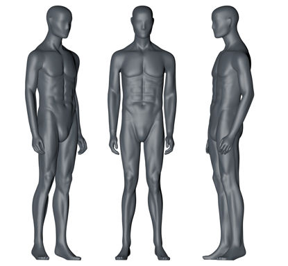 3d модель манекена для стоящего мужчины