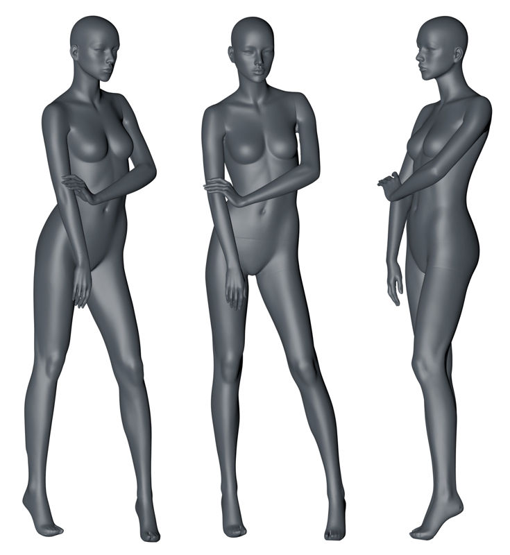 Female Mannequin left hand on right hand 3d printing model STL