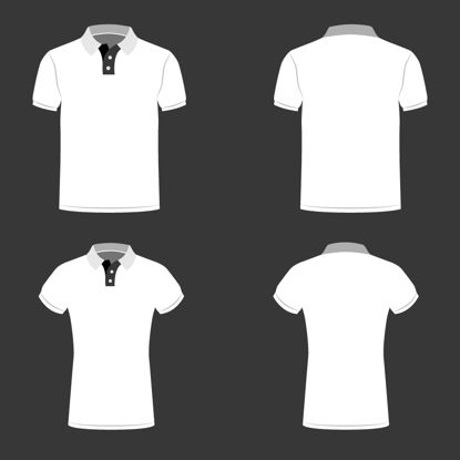 White Polo Shirt Graphic AI Vector