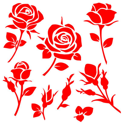Rose Graphic Collection AI Vector