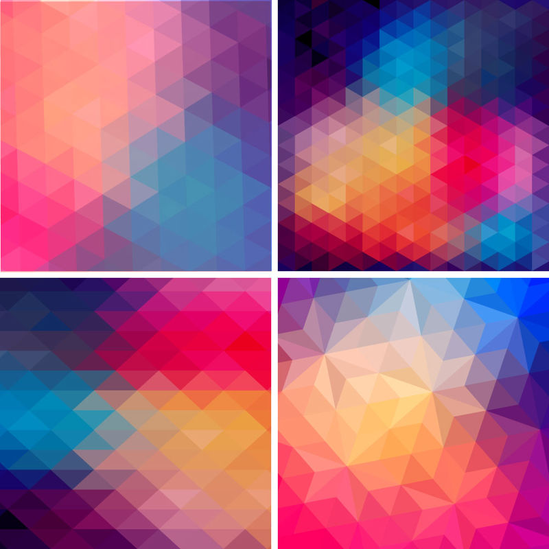 Polygones colorés fond graphique vecteur AI