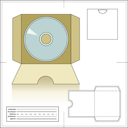 CD DVD纸包装封套刀版AI矢量