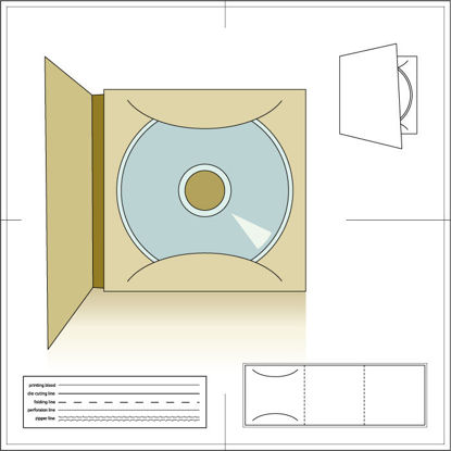 CD Paper Package Die-cutting AI Vector