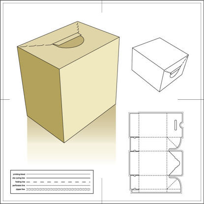 Paper Package Box Die-cutting AI Vector