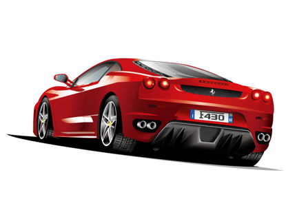 Racing Car Ferrari Photorealistic Graphic AI Vector