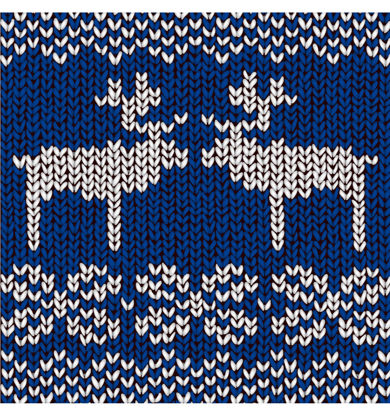 Knit Weave Deer Elk Graphic AI Vector