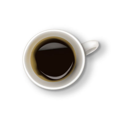 Üstten Görünüm Espresso Kahve Grafik AI Vektör