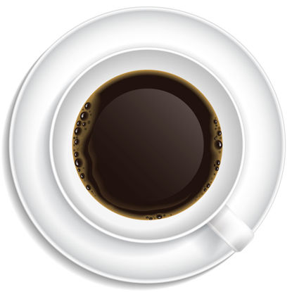 Vettore di AI di progettazione grafica del caffè di vista superiore