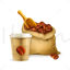 Related Coffee Beans Graphic Design AI Vector
