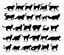 Cats Silhouettes Collection AI Vector