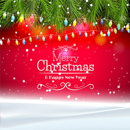Happy New Year Merry Christmas Graphic AI Vector