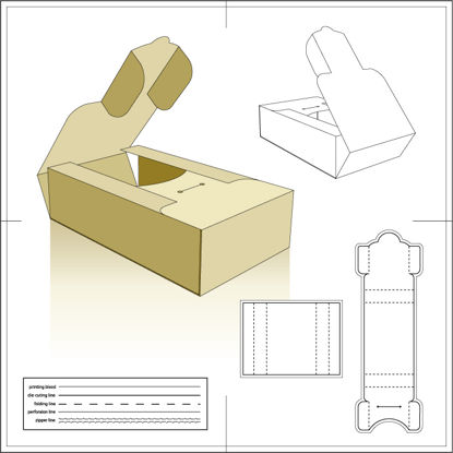 纸包装纸盒34 AI Vector