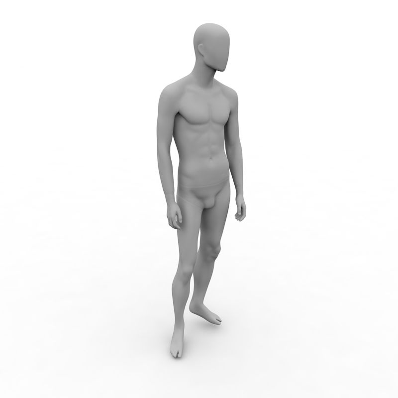 manichino maschio modello 3d senza volto