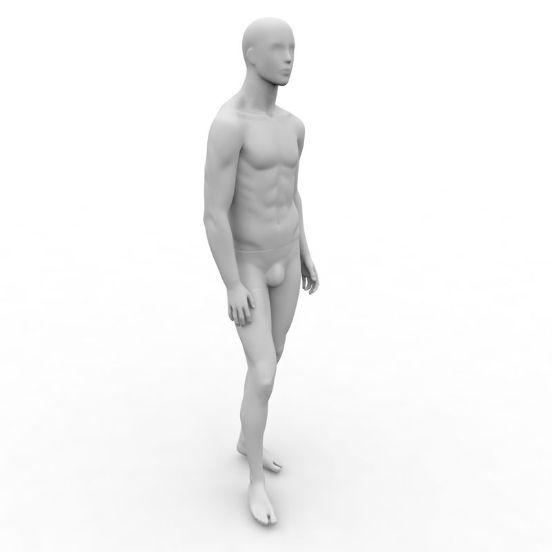 mannequins masculins debout modèle 3d