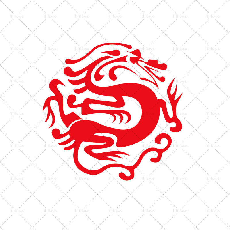 abstact China traditional dragon