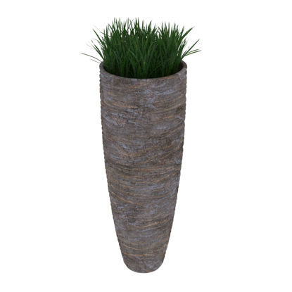 3D-modell med potte gress
