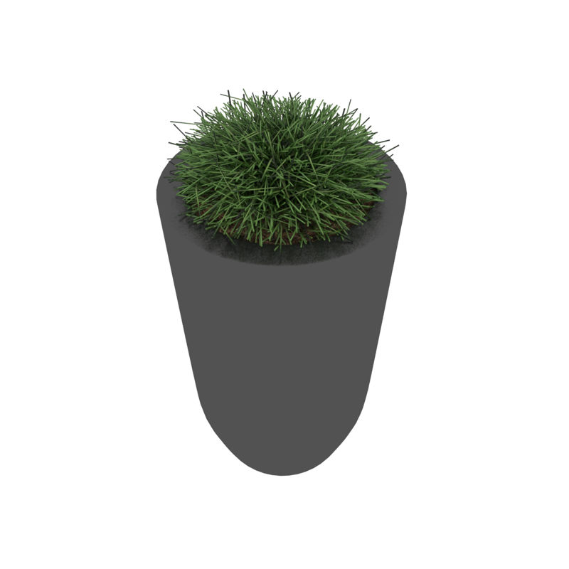 greenery plants grass potted 3d model