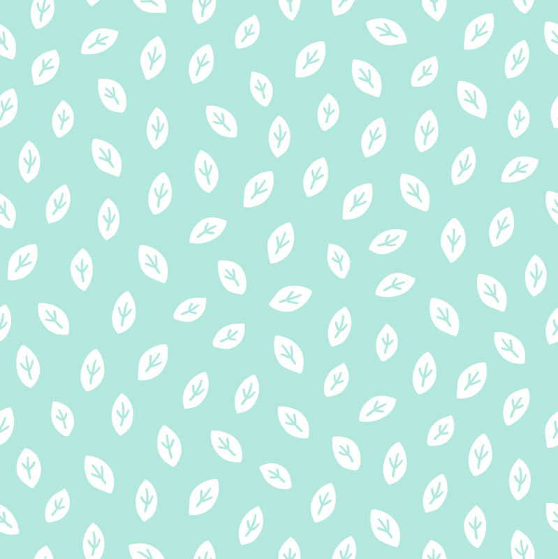 Seamless pattern wrapper green leaf vector