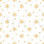 Seamless pattern wrapper yellow snowflake vector