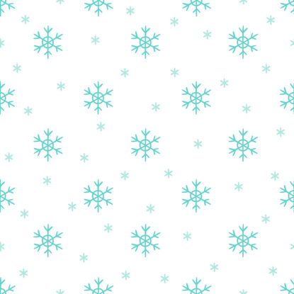Blauer Schneeflockenvektor nahtloser Musterverpackung Tiffany