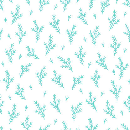 Seamless pattern wrapper tiffany blue plant vector