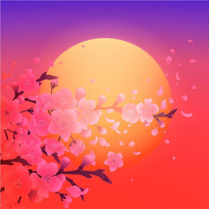 Japanese Style Cherry Blossom Background 42