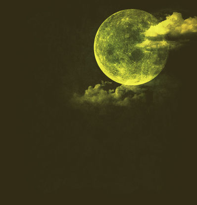 Fondo de escena de luna y nube