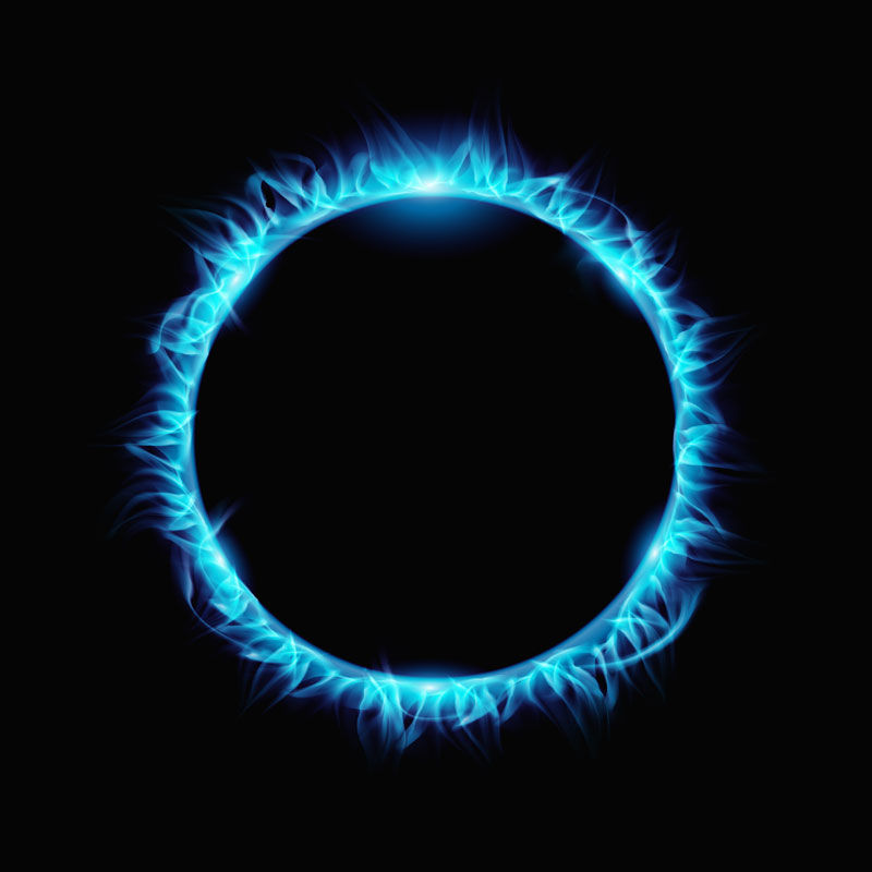Blue Fire Circle PNG