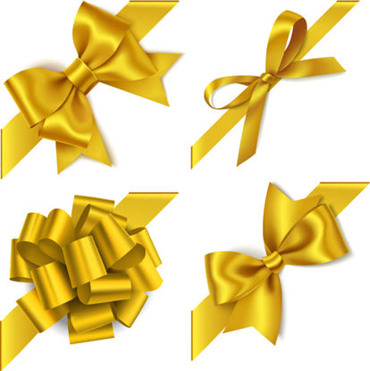 Golden Gift Bowknot vector