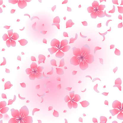 日式樱花背景无缝纹理