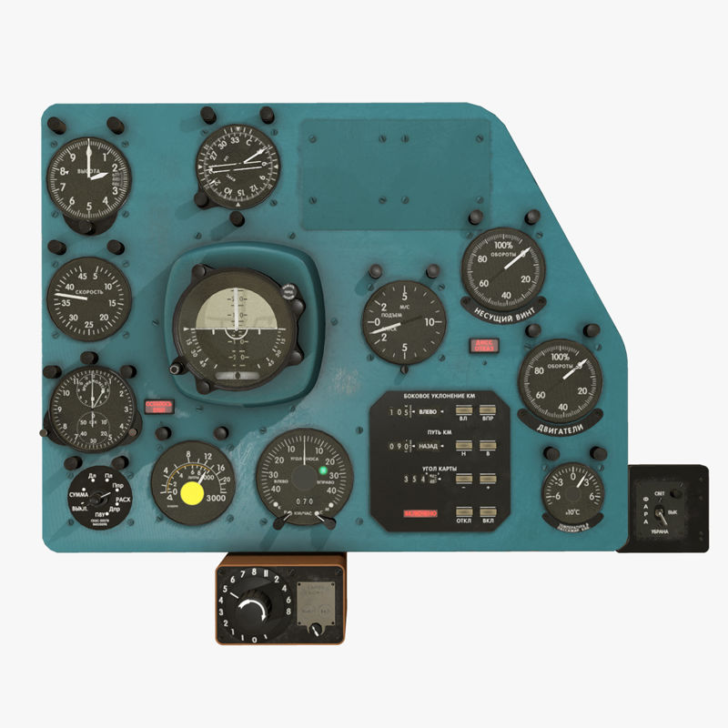 Mi-8MT Mi-17MT Right Panels Board Russian 3d model